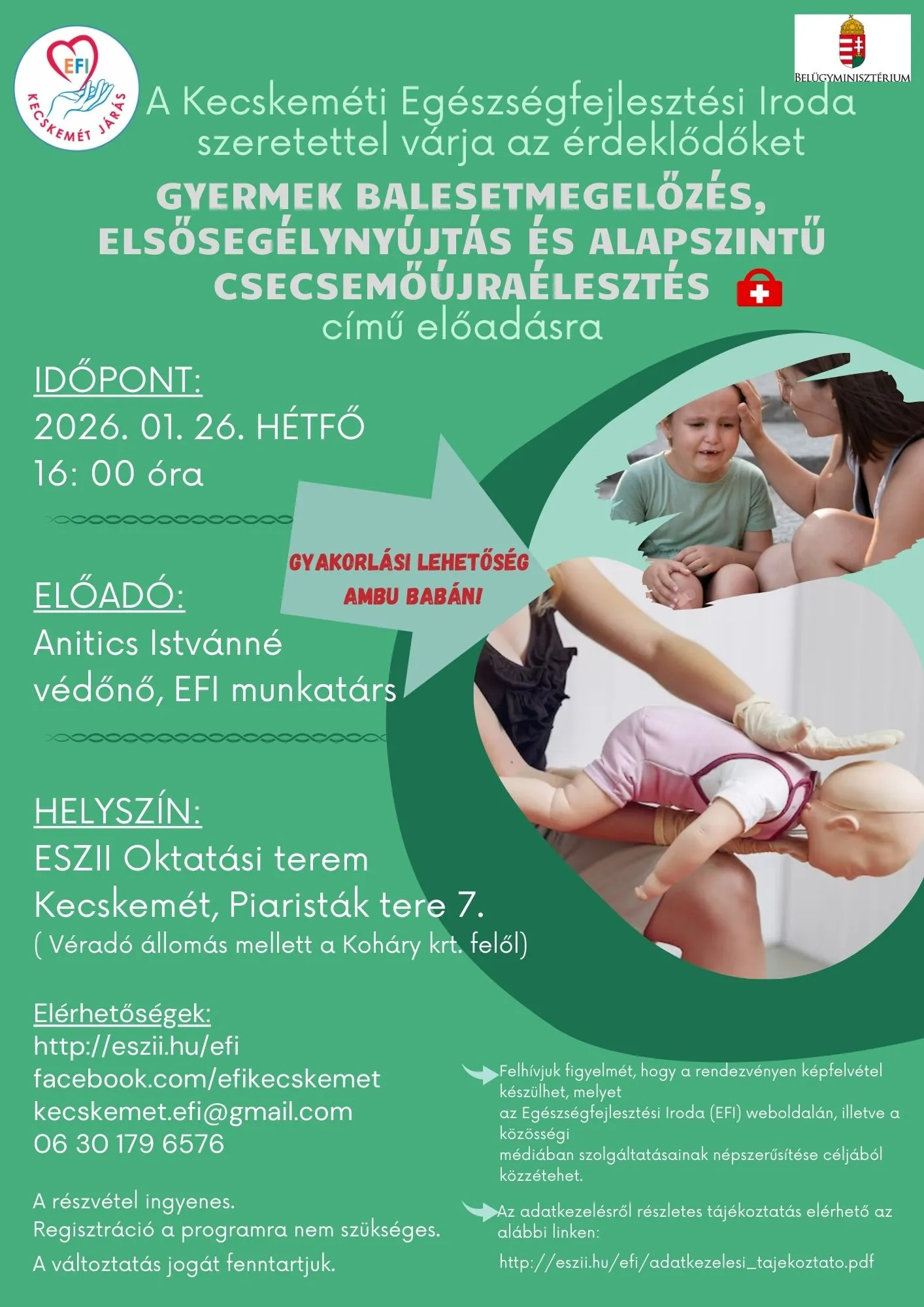 Gyermek balesetmegelőzés plakát